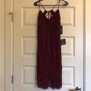 Lacey burgundy dress